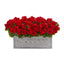 18” Geranium Artificial Plant in Stone Planter UV Resistant (Indoor/Outdoor)