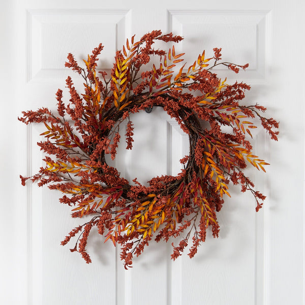 18” Harvest Berry Artificial Wreath