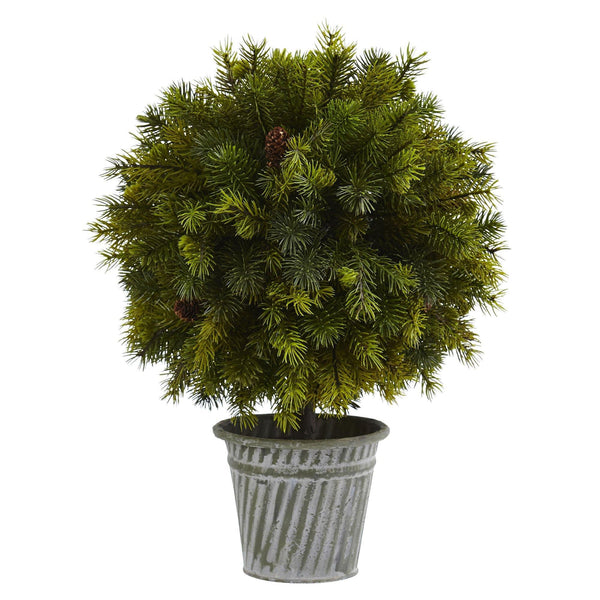 18” Pine Ball in Iron Top