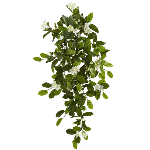 19” Mixed Stephanotis & Ivy Hanging Artificial Plant (Set of 4)