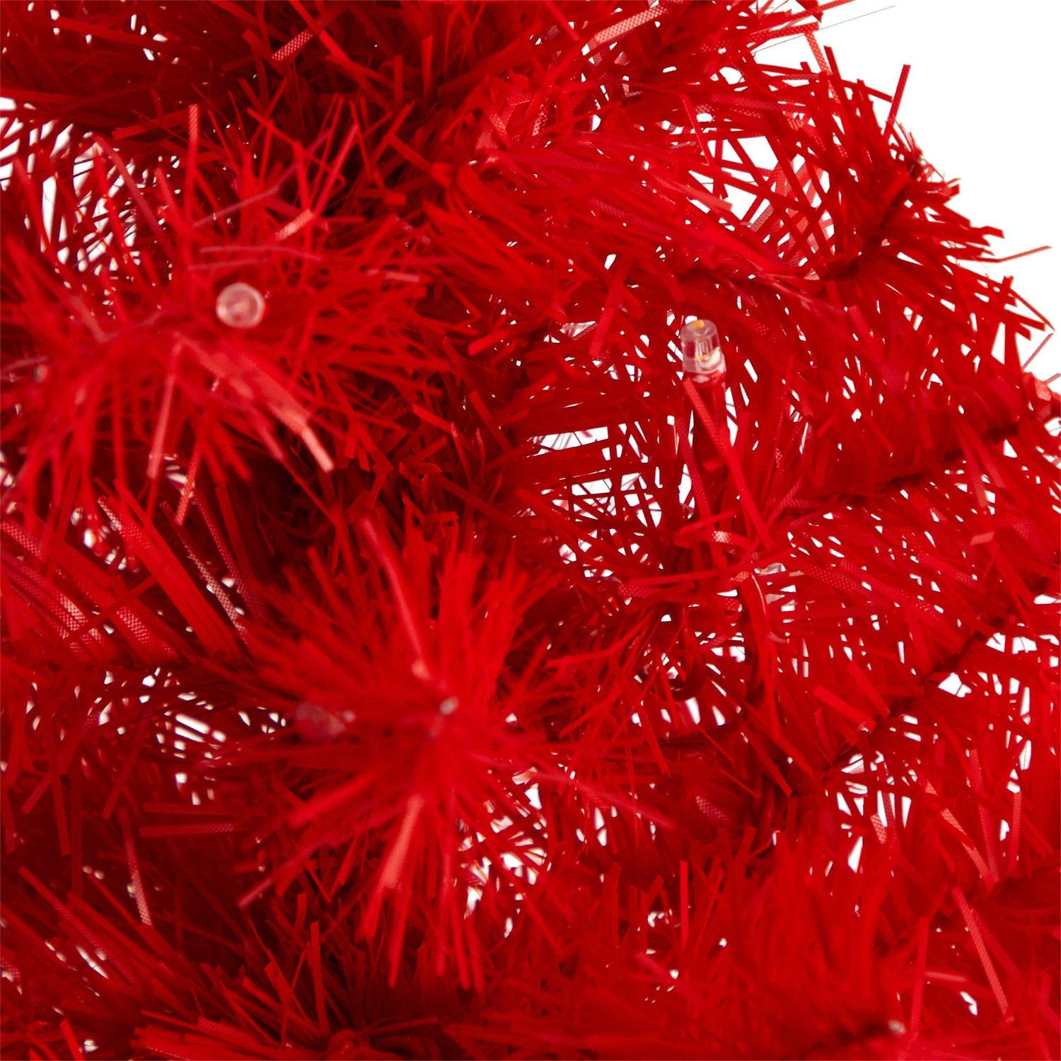 2’ Red Artificial Christmas Tree with 35 LED Lights and 72 Bendable Branches