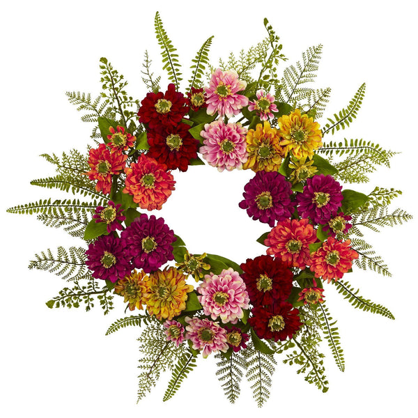 20" Mixed Flower Wreath"