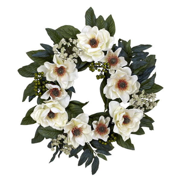 22" Magnolia Wreath"