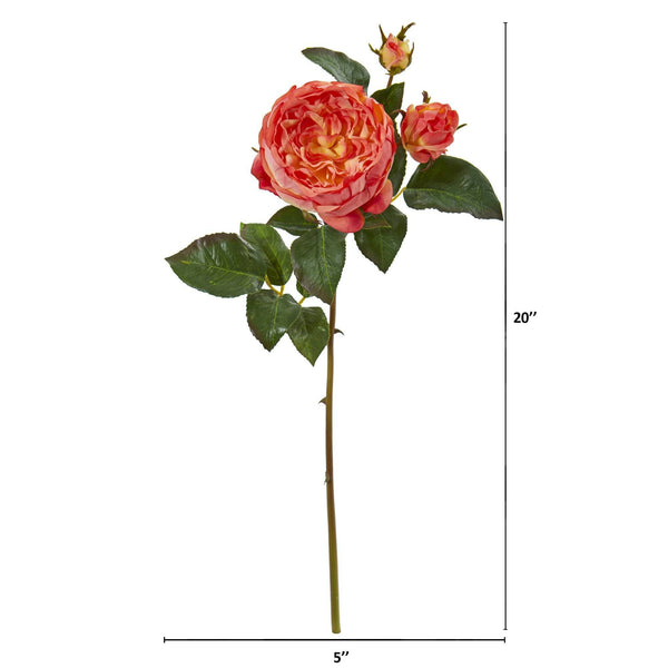 22” Rose Artificial Flower (Set of 6)