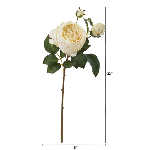 22” Rose Artificial Flower (Set of 6)