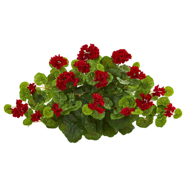 24” Geranium Artificial Ledge Plant