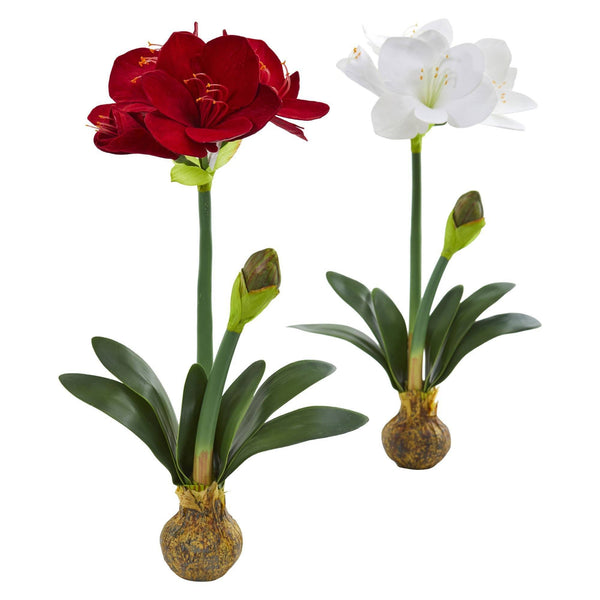 25” Amaryllis Artificial Flower (Set of 2)