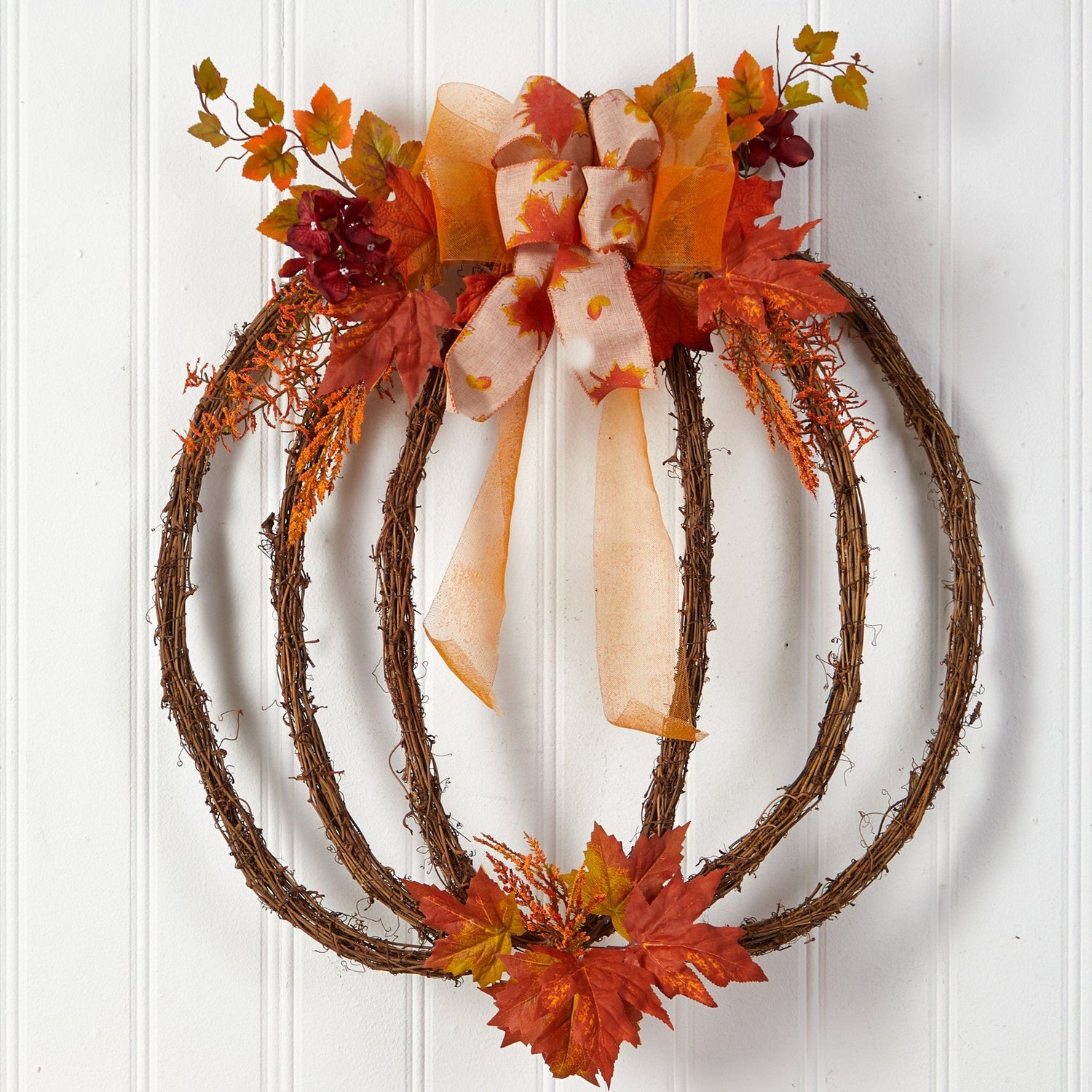 26” Autumn Pumpkin Artificial Vine Fall Wreath