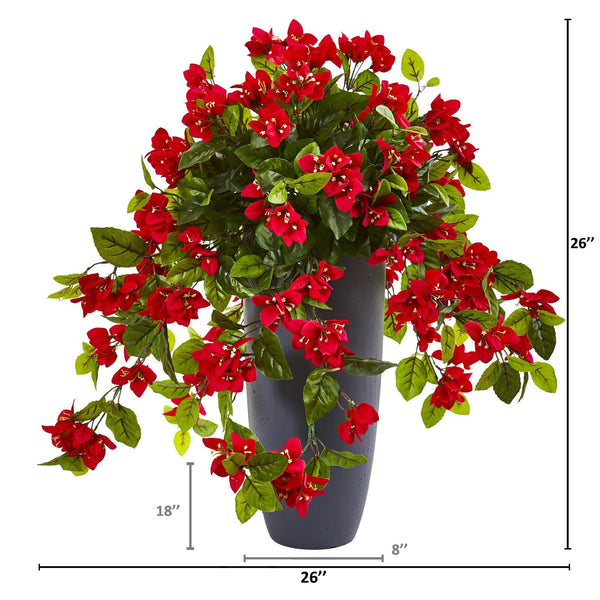 26” Bougainvillea Artificial Plant in Planter UV Resistant (Indoor/Outdoor)