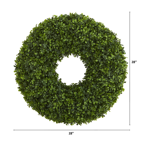 28” Boxwood Artificial Wreath