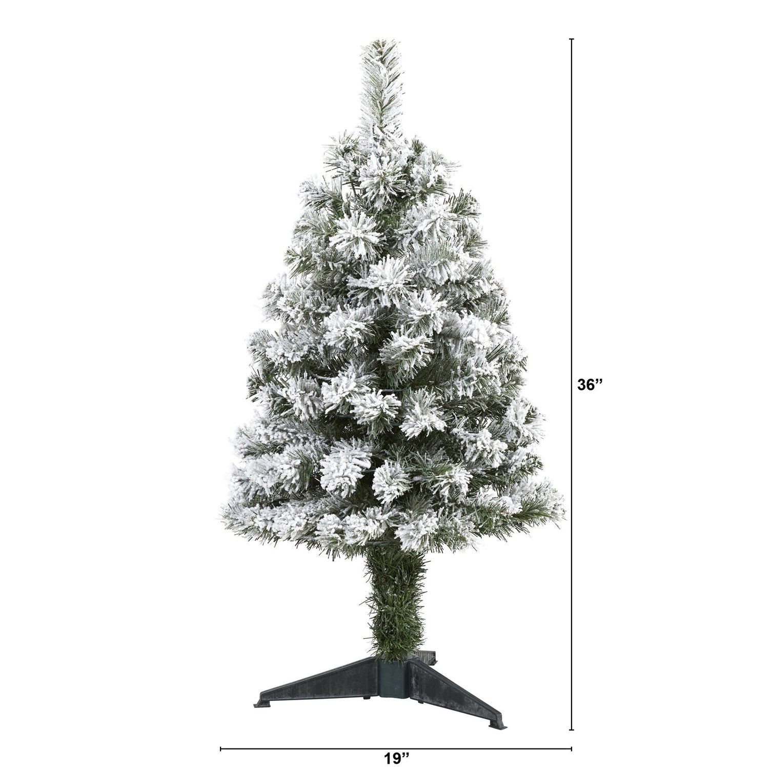 3' Flocked West Virginia Fir Artificial Christmas Tree