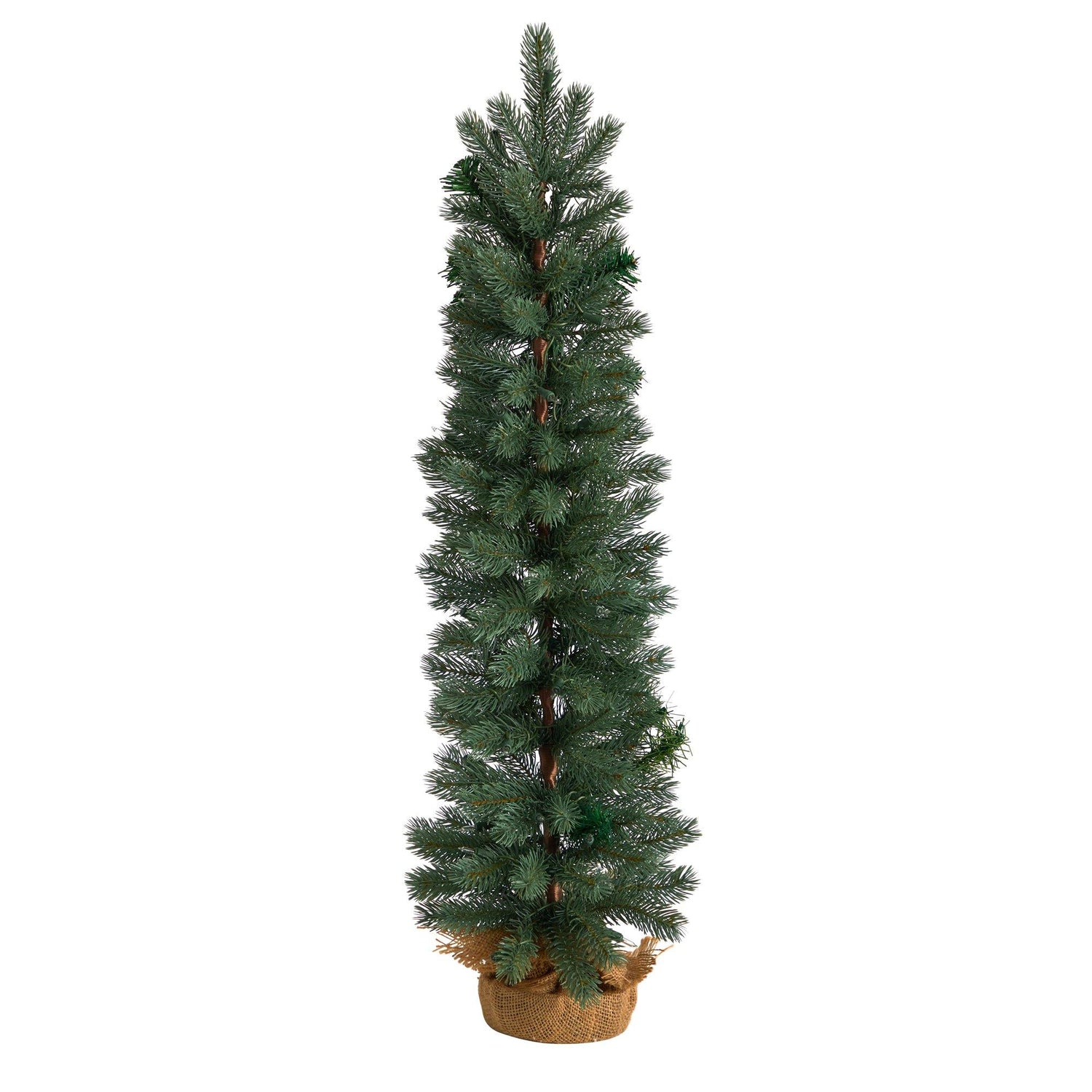 3’ Green Pine Artificial Christmas Tree with 50 Warm White Lights Set in a Burlap Base