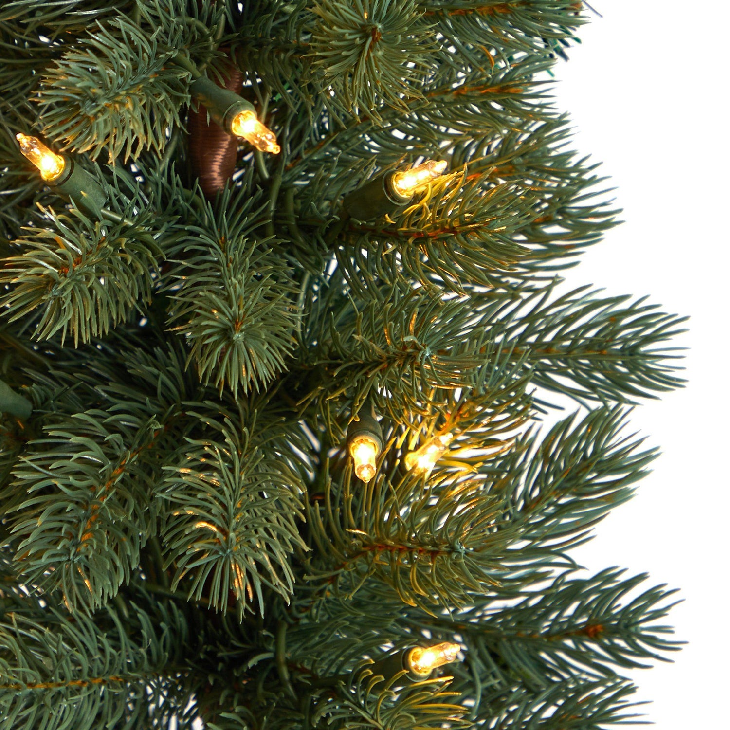 3’ Green Pine Artificial Christmas Tree with 50 Warm White Lights Set in a Burlap Base