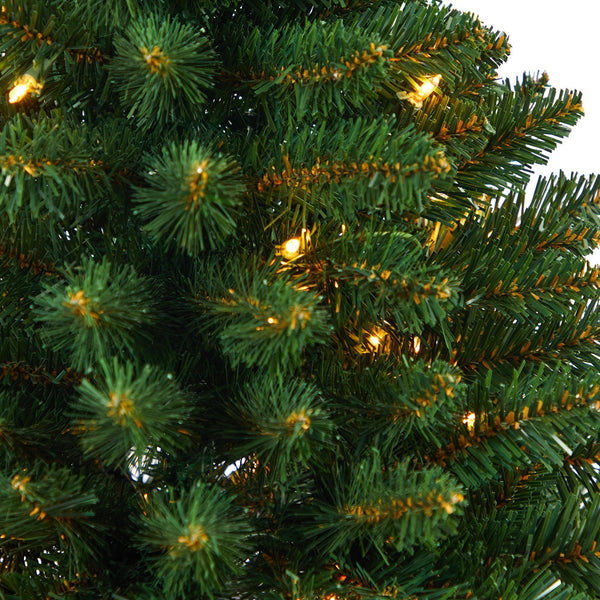 3’ Northern Rocky Spruce Artificial Christmas Tree with 50 Clear Lights and 154 Bendable Branches