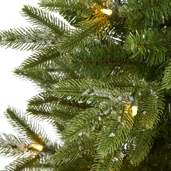 3’ Snowed Grand Teton Fir Artificial Christmas Tree with 50 Clear Lights and 111 Bendable Branches