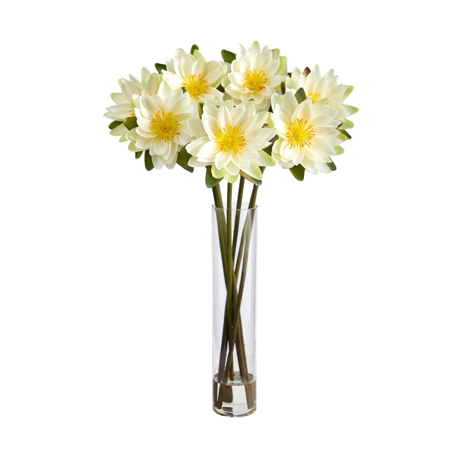 30” Lotus Artificial Arrangement in Cylinder Vase