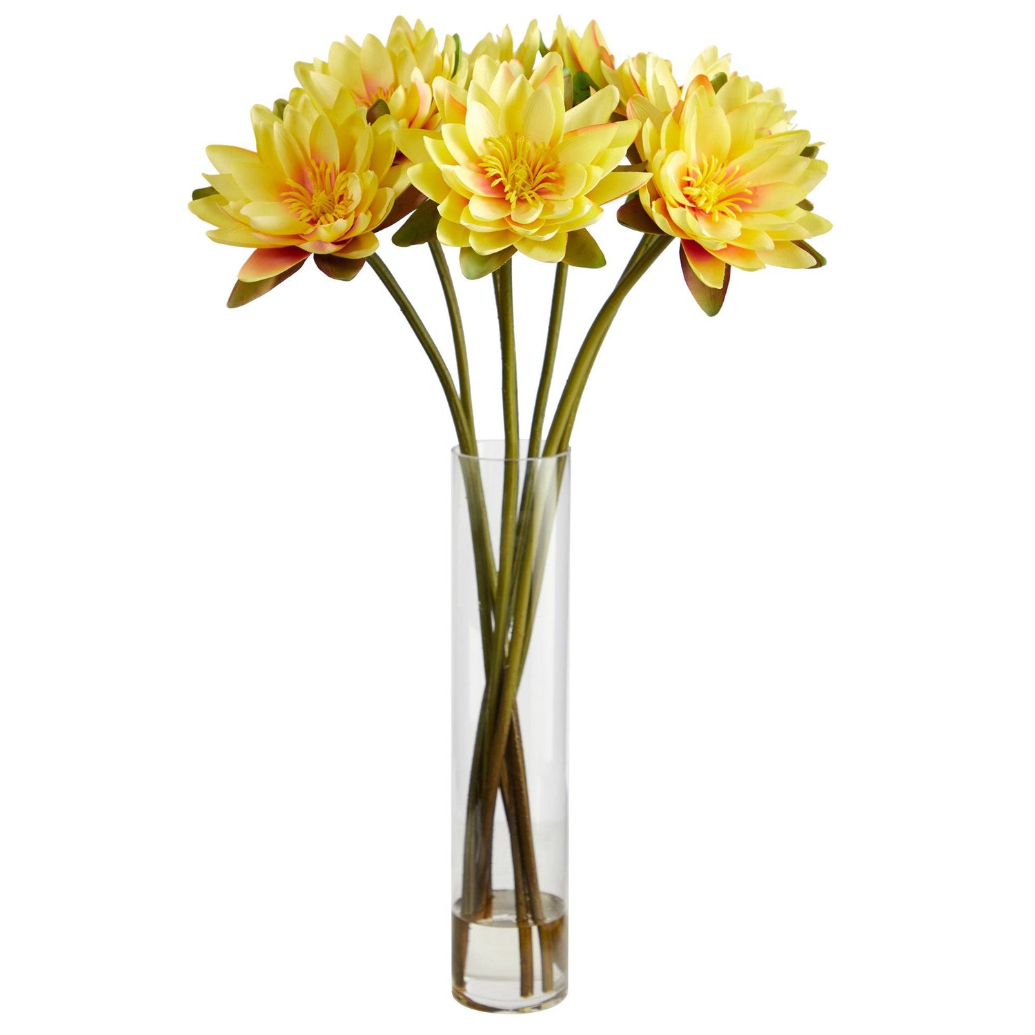 30” Lotus Artificial Arrangement in Cylinder Vase