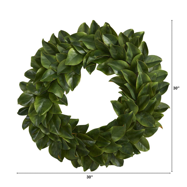 30” Magnolia Artificial Wreath