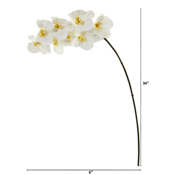 34” Phalaenopsis Orchid Artificial Flower (Set of 6)