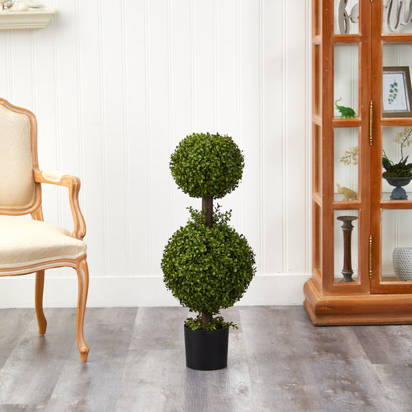 35” Double Boxwood Topiary