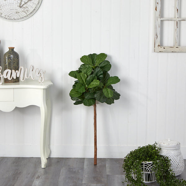 3.5' Fiddle Leaf Artificial Tree (No Pot)