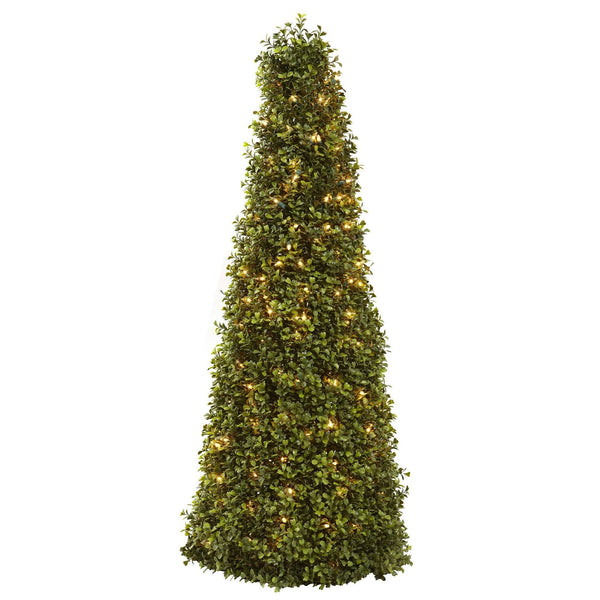 39” Boxwood Cone w/Lights