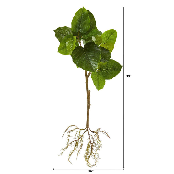 39” Foliage Artificial Branch with Intricate Roots System (Set of 2)