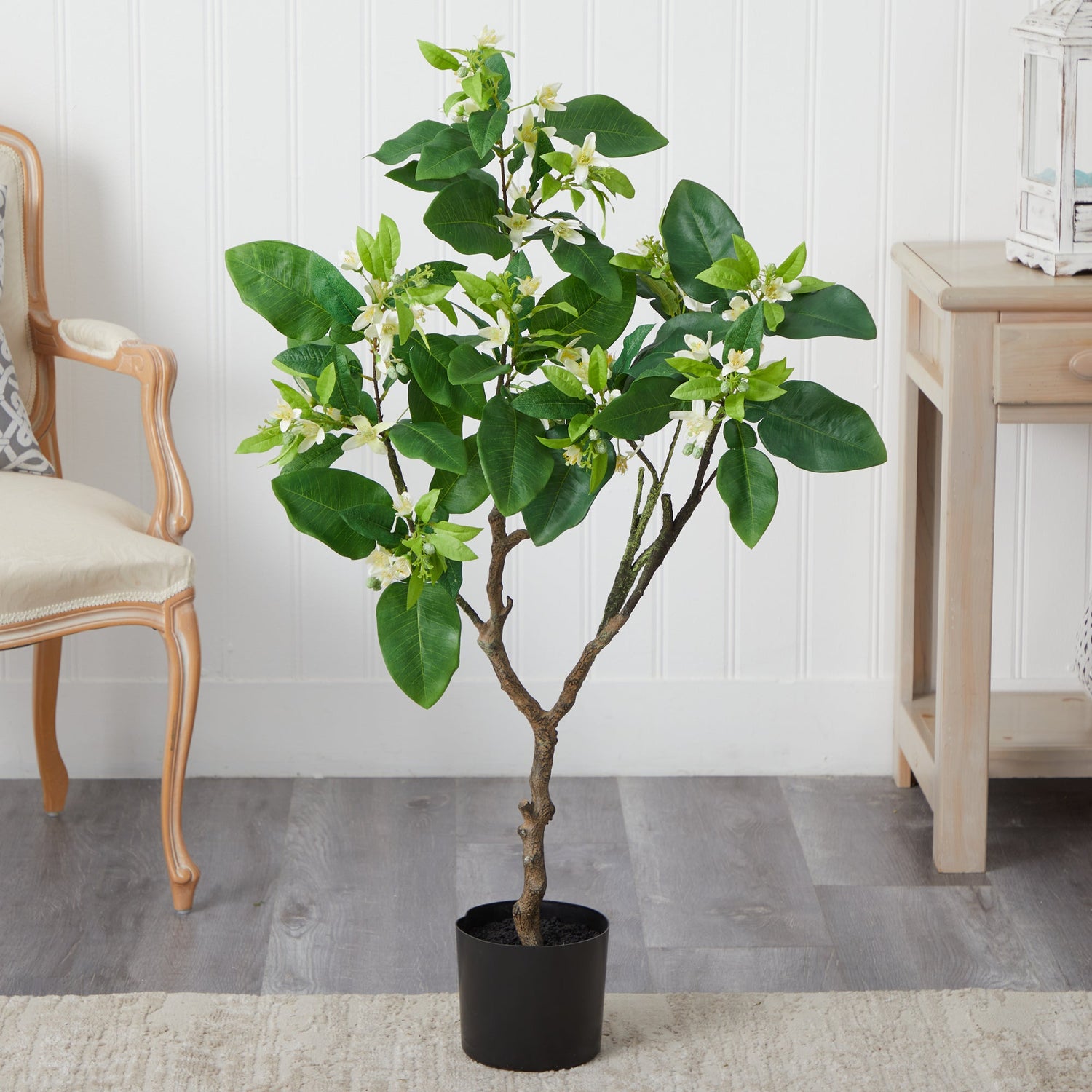 4’ Grapefruit Flower Artificial Tree