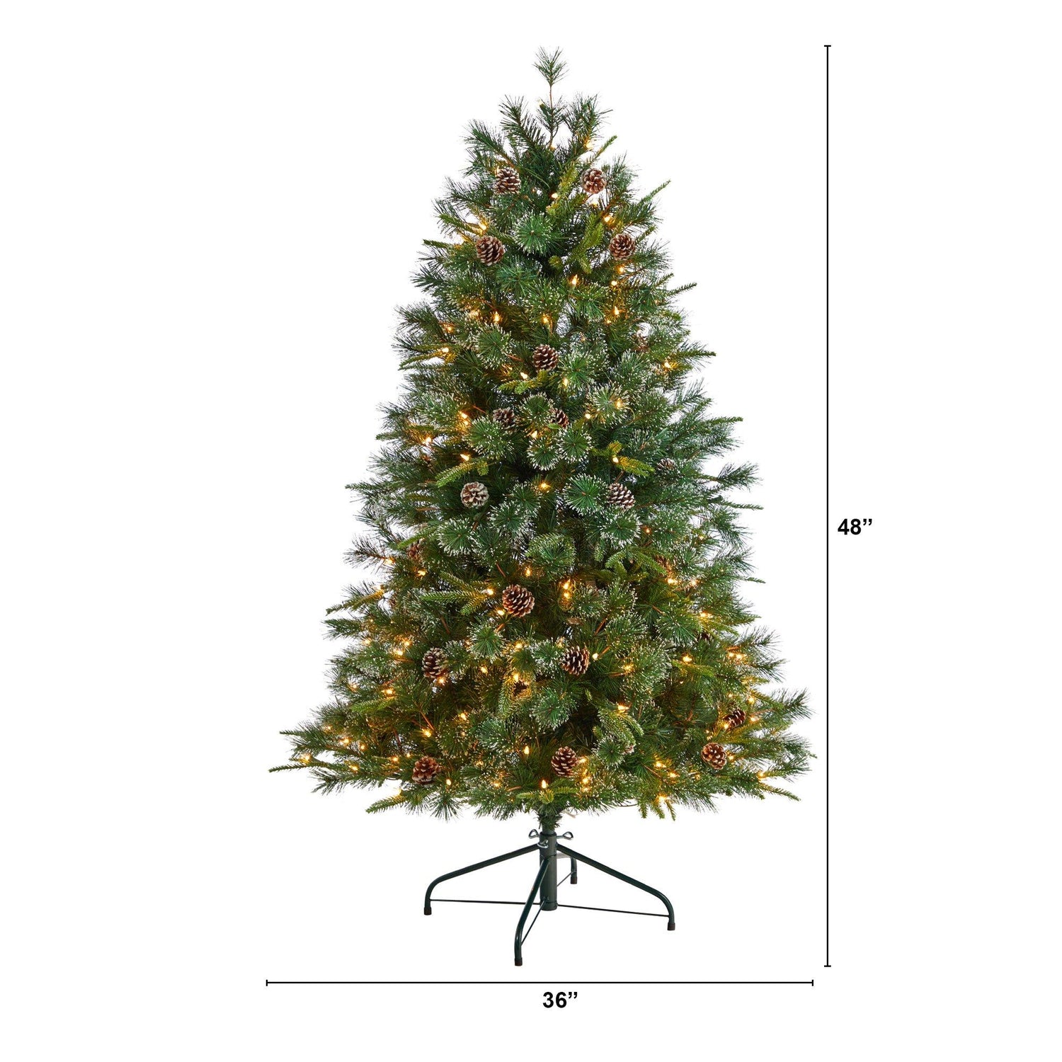 4’ Snowed Tipped Clermont Pine Artificial Christmas Tree