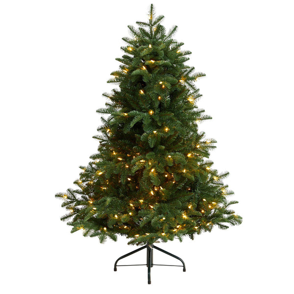 4’ South Carolina Spruce Christmas Tree with 200 White Warm Lights and 848 Bendable Branches