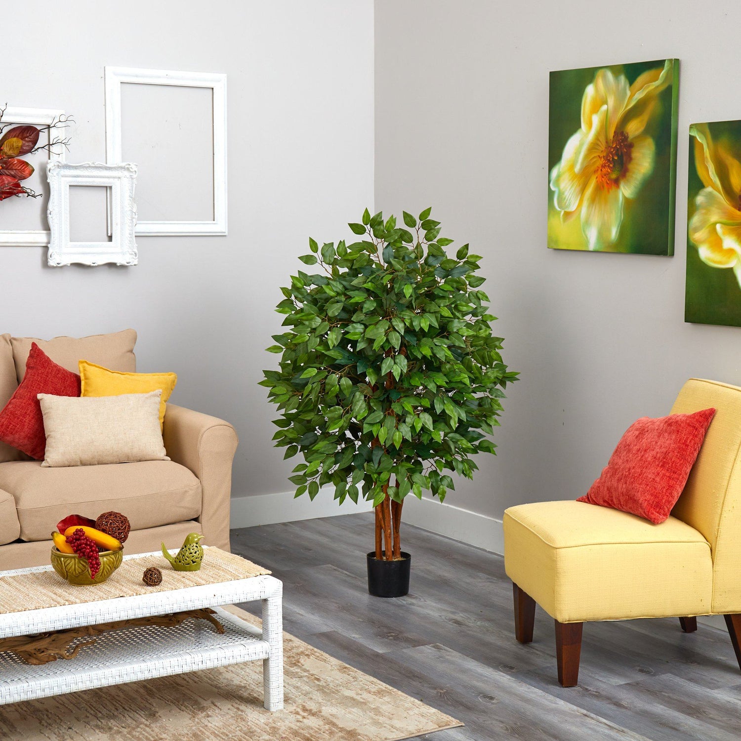 4’ Super Deluxe Artificial Ficus Tree