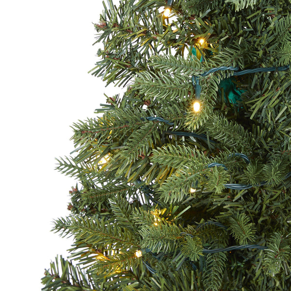 4' Vermont Fir Artificial Christmas Tree with 100 Clear LED Lights