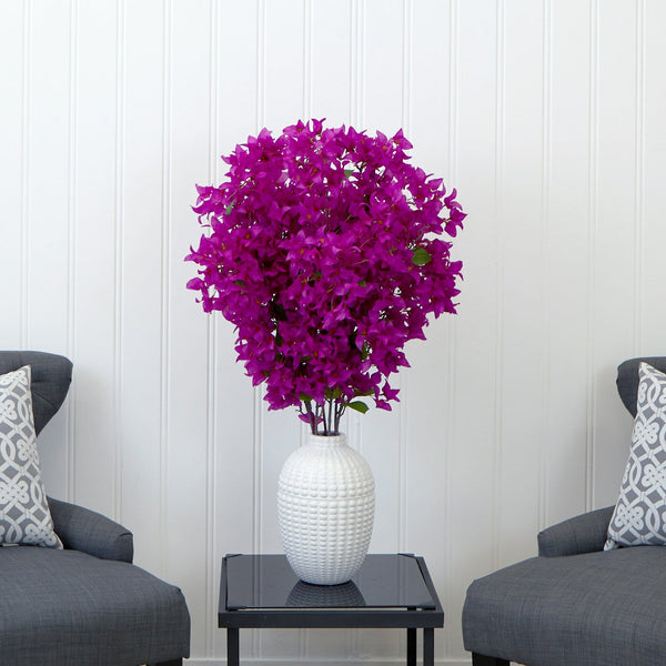 40” Artificial Purple Bougainvillea Arrangement with Vase