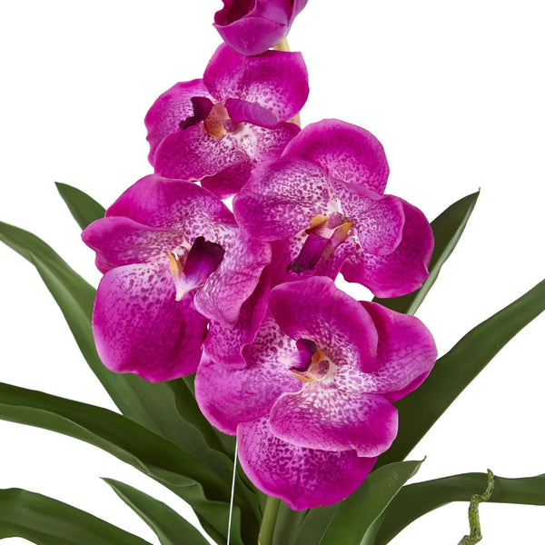 41” Vanda Orchid Hanging Basket Artificial Plant