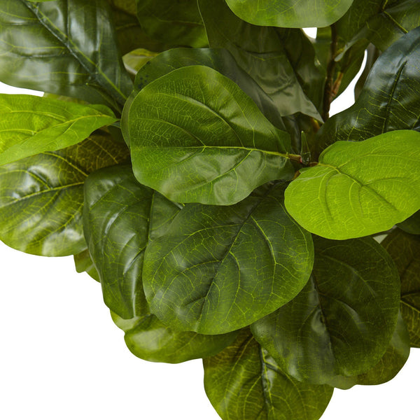 4.5’ Fiddle Leaf Fig in White Planter (Real Touch)