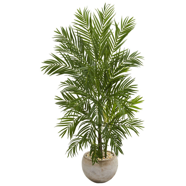 5’ Areca Palm Artificial Tree in Bowl Planter