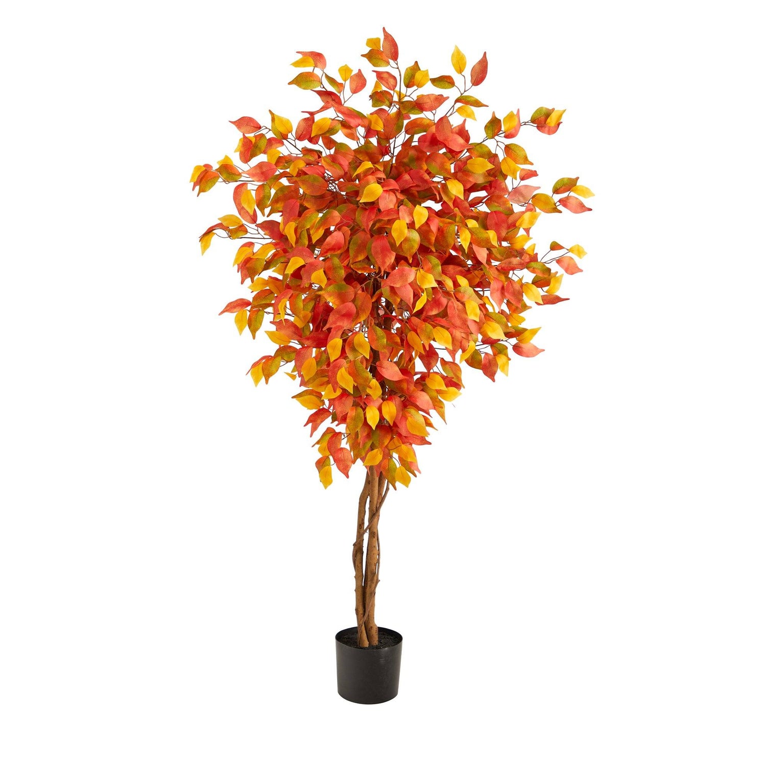 5’ Autumn Ficus Artificial Fall Tree