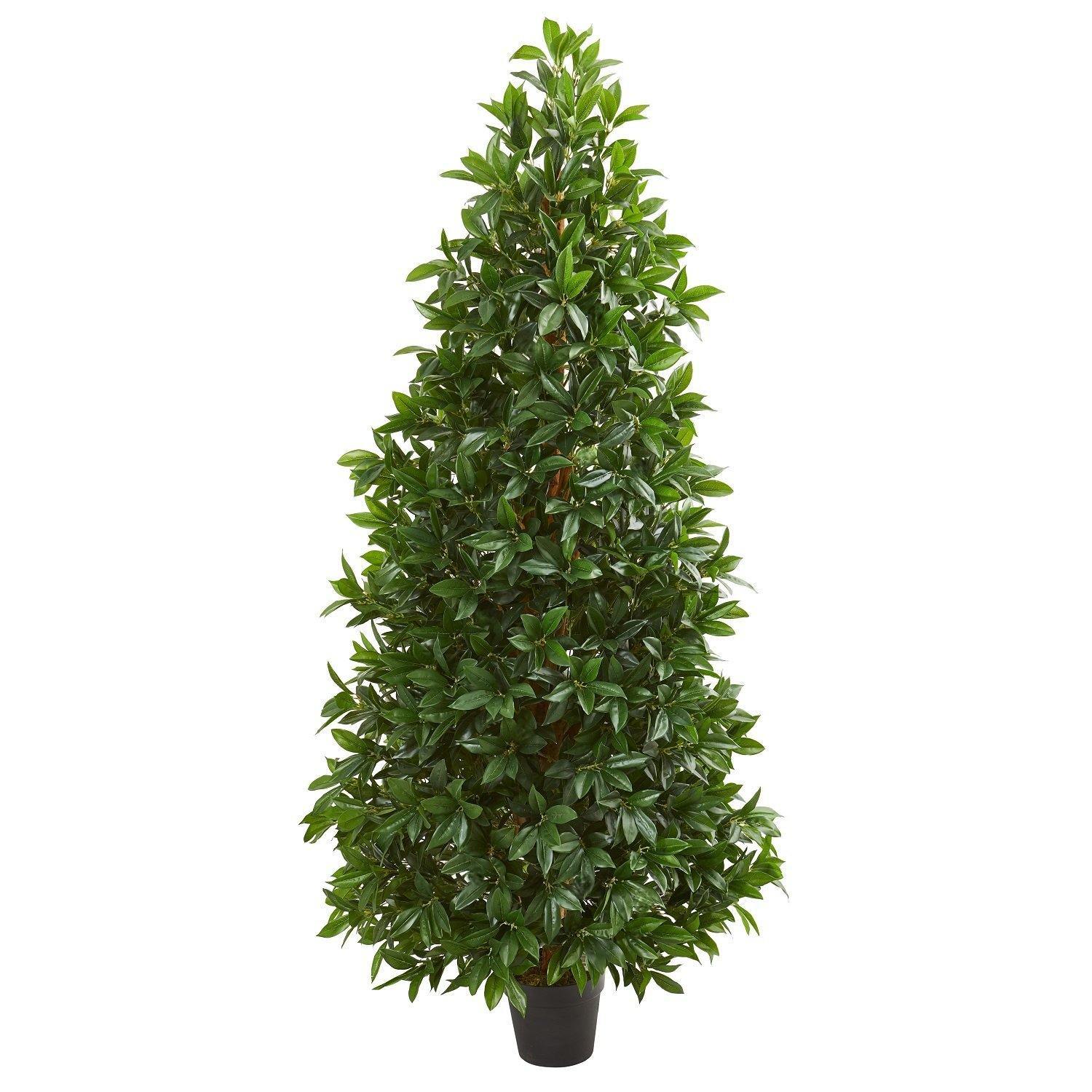 5’ Bay Leaf Cone Topiary Artificial Tree UV Resistant (Indoor/Outdoor)