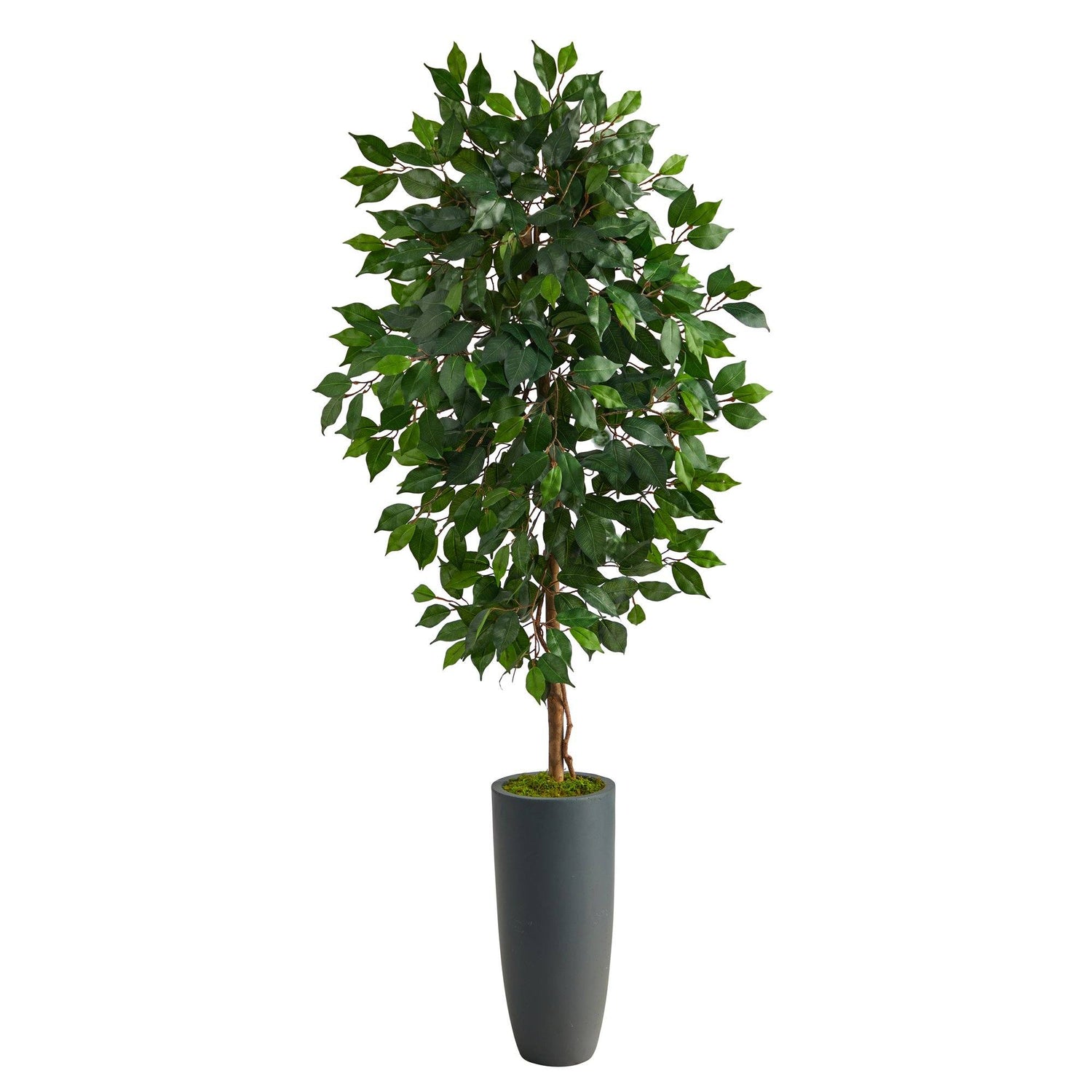 5’ Ficus Artificial Tree in Gray Planter