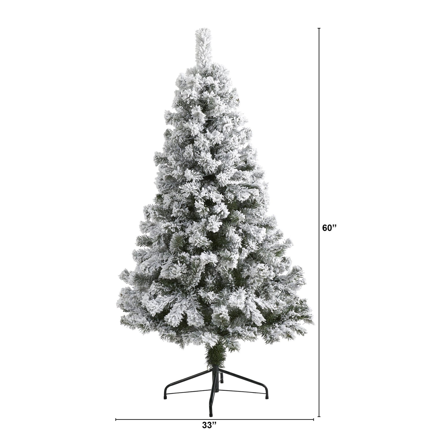 5' Flocked West Virginia Fir Artificial Christmas Tree