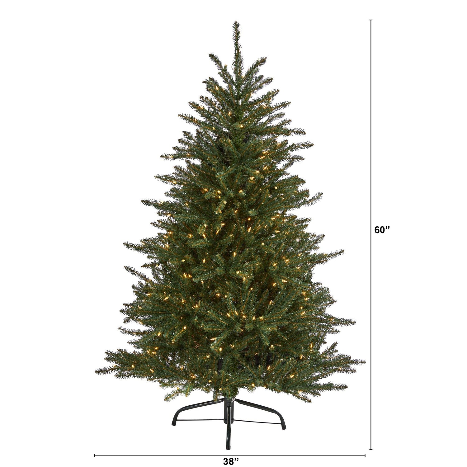 5’ Napa Valley Fir Artificial Chrstmas Tree with 350 Clear Lights and 1107 Bendable Branches