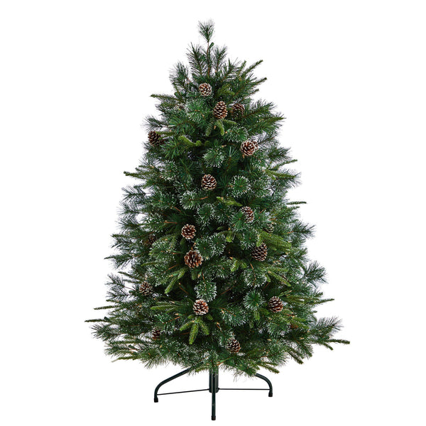 5’ Snowed Tipped Clermont Pine Artificial Christmas Tree