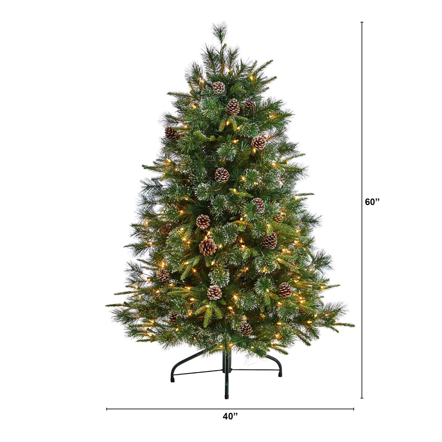 5’ Snowed Tipped Clermont Pine Artificial Christmas Tree