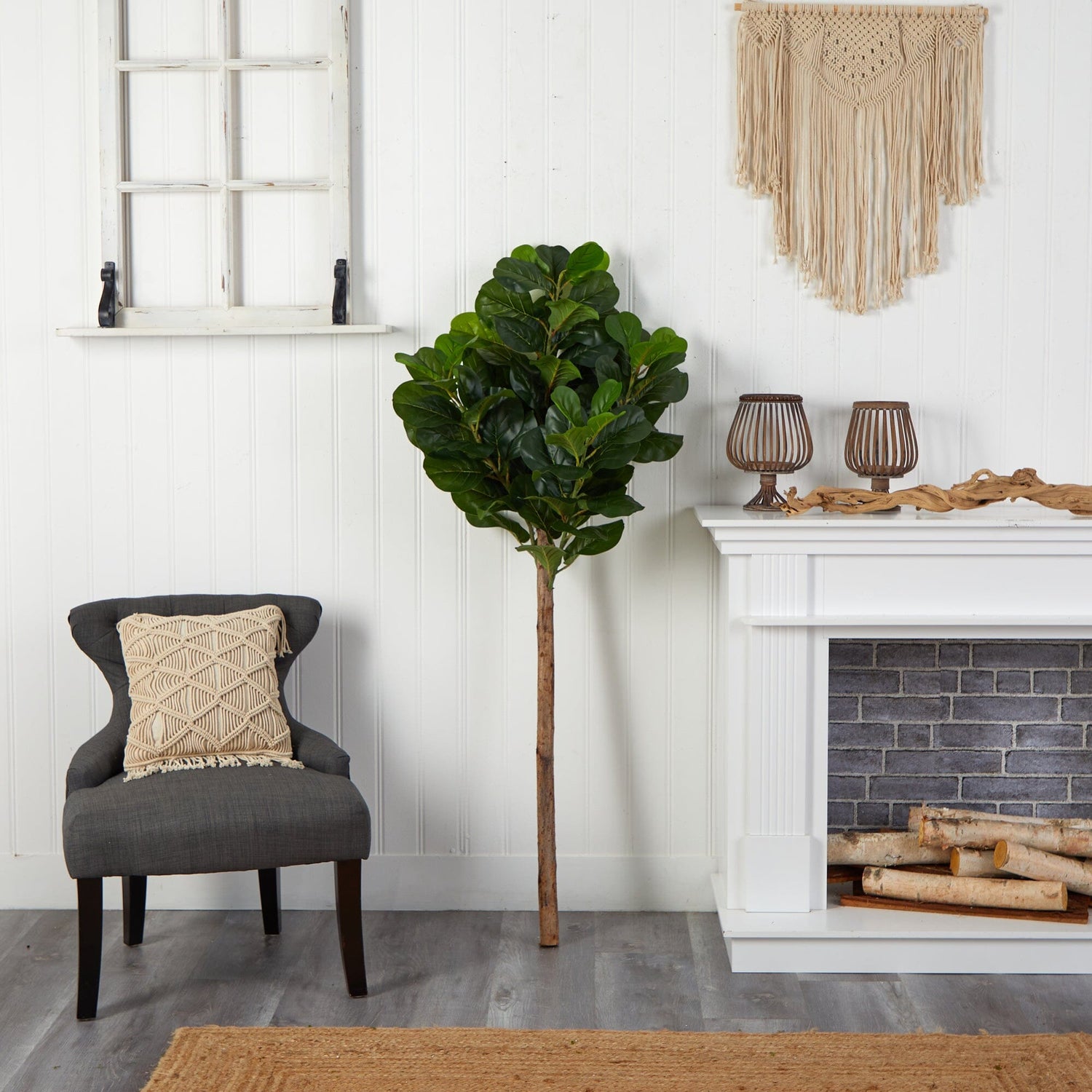 5.5’ Artificial Fiddle Leaf Tree (No Pot)