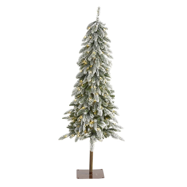 5.5’ Flocked Washington Alpine Artificial Christmas Tree