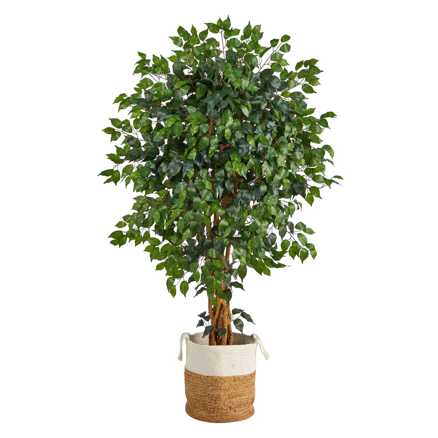 5.5’ Palace Ficus Artificial Tree with in Handmade Natural Jute and Cotton Planter