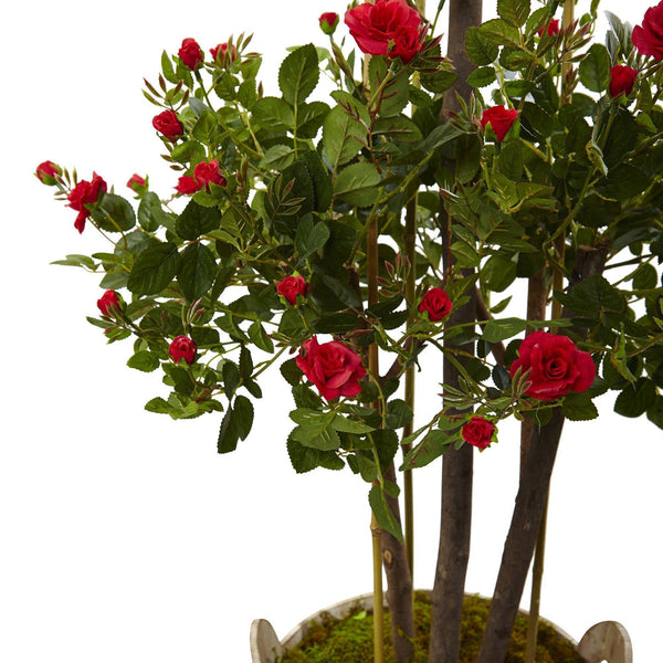 5.5’ Rose Topiary Tree with Farmhouse Planter