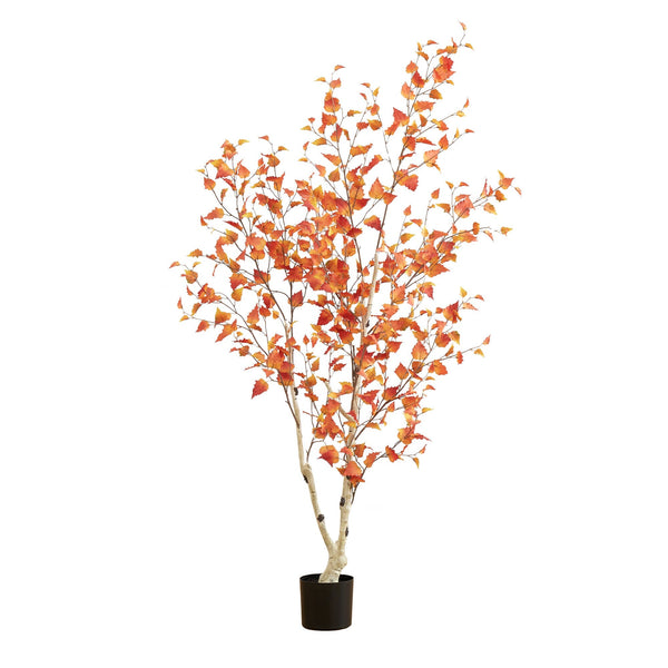 6’ Autumn Birch Artificial Fall Tree