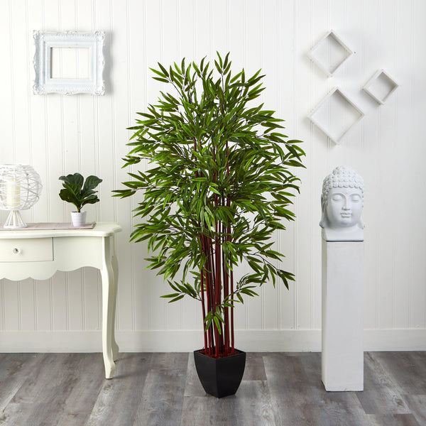 6’ Bamboo Silk Tree w/Planter