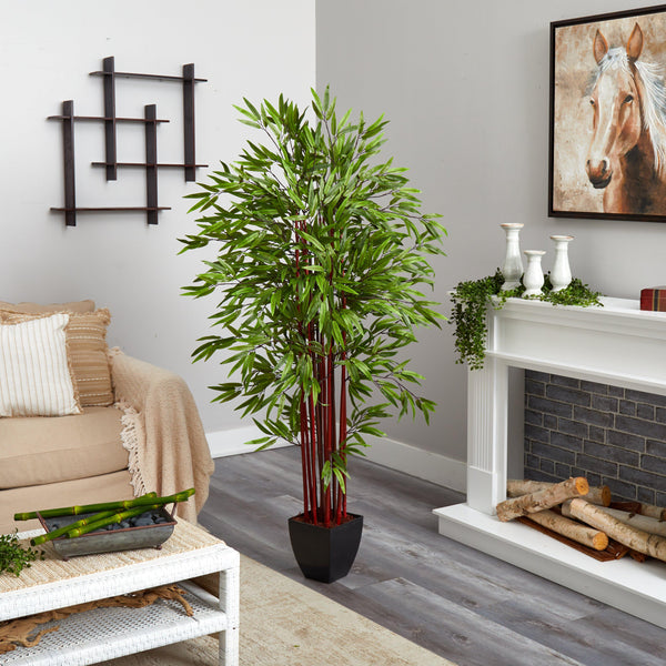 6’ Bamboo Silk Tree w/Planter